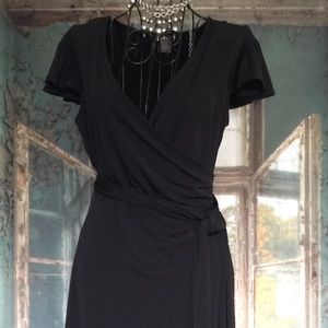 Ann Taylor Black Wrap dress